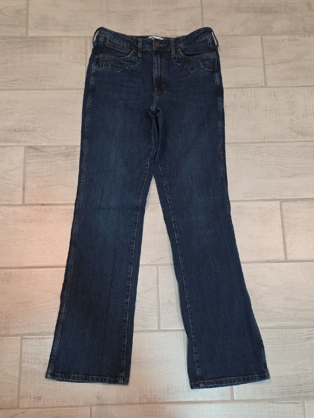 Wrangler Retro High Rise Boot Women's Size 29x34 Dark Wash Stretch